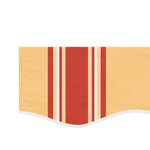 vidaXL Tissu de remplacement de cantonnière d’auvent jaune orange 3 m