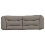 vidaXL Coussin de tête de lit taupe 160 cm tissu
