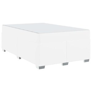 vidaXL Cadre de lit avec matelas Blanc 120 x 200 cm tissu