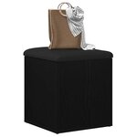 vidaXL Banc de rangement Chêne noir 42 x 42 x 45 cm Bois d'ingénierie