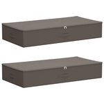 vidaXL Boîte de rangement 2 pc Tissu intissé 100 x 50 x 18 cm 90 l
