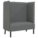 vidaXL Canapé à Haut Dossier Gris foncé 109 x 56 x 121 cm tissu