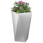 vidaXL Jardinière Argent 40 x 40 x 75 cm Acier galvanisé