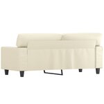 vidaXL Canapé à 2 places Crème 140 cm Similicuir