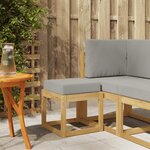 vidaXL Banc de Jardin Bois d'Acacia Massif Blanc