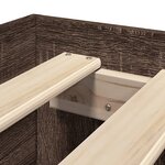 vidaXL Cadre de lit sans matelas chêne marron 75x190cm bois ingénierie