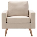 vidaXL Ensemble de canapés 2 Pièces Tissu Crème