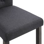vidaXL Chaises à manger lot de 6 gris foncé tissu
