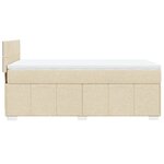 vidaXL Sommier à lattes de lit et matelas Crème 90x190 cm Tissu