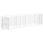 vidaXL Lit surélevé à gabion Fer galvanisé 400x100x100 cm