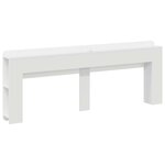 vidaXL Cabinet de Tête de Lit Blanc brillant Bois d'ingénierie