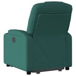 vidaXL Fauteuil inclinable électrique vert foncé tissu