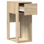 vidaXL Support de tour d'ordinateur et tiroir chêne sonoma 30x44x74 cm
