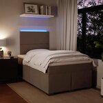 vidaXL Sommier à lattes de lit et matelas gris clair 120x190cm velours