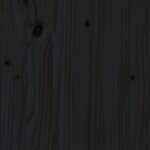 vidaXL Cadre de lit sans matelas noir 75x190 cm bois massif