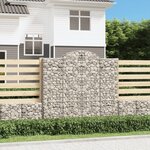 vidaXL Paniers à gabions arqués 9 Pièces 200x50x180/200 cm Fer galvanisé