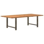 vidaXL Table à manger marron clair bois de chêne massif rectangulaire