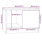 vidaXL Table basse Chêne marron 50x50x36 cm Bois d'ingénierie