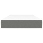 vidaXL Matelas de lit à ressorts ensachés fermeté moyenne Gris foncé 90x190x20cm Tissu