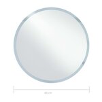 vidaXL Miroir à LED pour salle de bain 60 cm