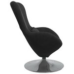 Chaise Oeuf vidaXL en Velours Noir