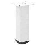 vidaXL Pieds de table basse 4 pièces Blanc 42-44 cm Acier