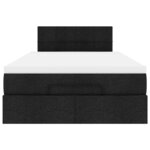 vidaXL Lit ottoman avec matelas noir 120x200 cm tissu