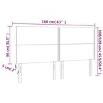 vidaXL Tête de lit à LED Taupe 160x5x118/128 cm Tissu