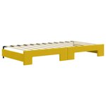 vidaXL Lit de jour avec gigogne et matelas jaune 100x200 cm velours