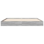 vidaXL Cadre de lit sonoma gris 150x200 cm bois d'ingénierie