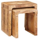 vidaXL Tables d'appoint Marron Bois Recyclé Solide