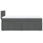 vidaXL Sommier à lattes de lit avec matelas Gris foncé 100x200cm Tissu