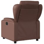 vidaXL Fauteuil de massage inclinable électrique marron similicuir