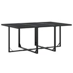 vidaXL Ensemble à manger de jardin 11 Pièces noir textilène