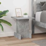 vidaXL Table d'appoint Gris béton 35 5 x 35 x 40 cm Bois d'ingénierie