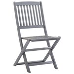 vidaXL Ensemble à manger de jardin 5 Pièces Bois d'acacia massif Gris