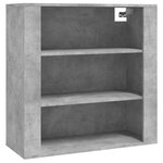 vidaXL Buffet haut Gris béton Bois d'ingénierie