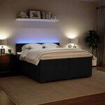 vidaXL Sommier à lattes de lit et matelas Noir 200x200 cm Velours