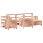 vidaXL Salon de jardin 7 Pièces bois massif sapin de douglas