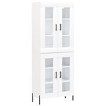 vidaXL Buffet haut Blanc 69 5x34x180 cm Bois d'ingénierie