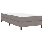 vidaXL Lit à ressorts avec matelas Taupe 80 x 200 cm tissu