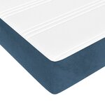 vidaXL Sommier à lattes de lit et matelas Bleu foncé 180x200cm Velours