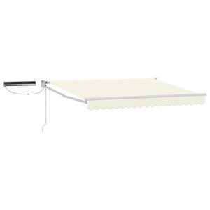 vidaXL Auvent rétractable électrique Crème et Blanc 3 5 x 2 5 m