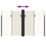 vidaXL Auvent latéral rétractable Crème 200x1200 cm
