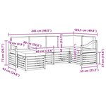 vidaXL Ensemble de canapés d'extérieur 6 pc Blanc et Beige Polyester