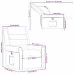 vidaXL Fauteuil inclinable électrique Gris clair Tissu