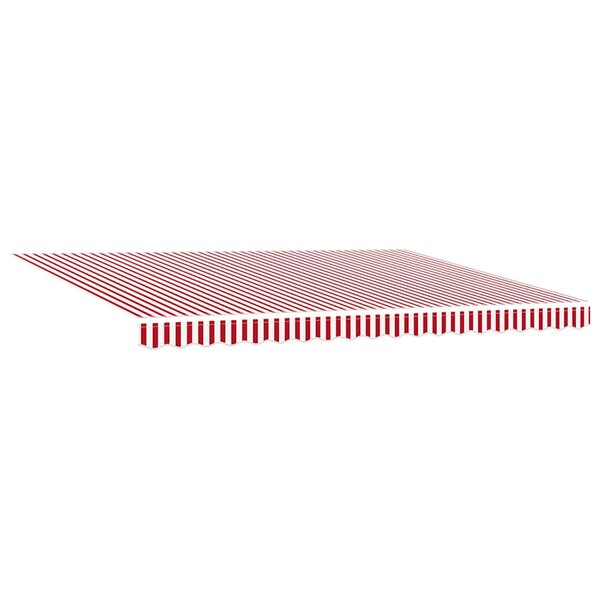 vidaXL Auvent Rétractable Rouge et blanc 450 × 350 cm tissu