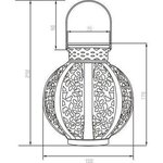 Lanterne métal vintage beige 10 Lumens 17 cm