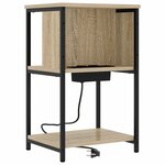 vidaXL Cabinet de chevet 2 Pièces Chêne Sonoma 38 x 31 x 61 cm