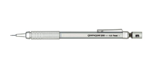Porte-mines GRAPHGEAR 500 Diam 0 5mm Argent PENTEL